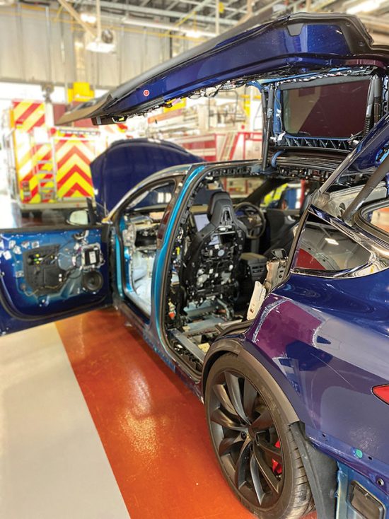 Innovations in electric vehicle extrication training Fire Fighting in